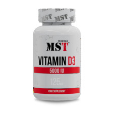 Вітаміни та мінерали MST Vitamin D3 5000 IU (125 mcg) 120 гель капс