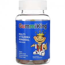 Мультивітаміни та мінерали для дітей Gummi King, 60 жувальних цукерок
