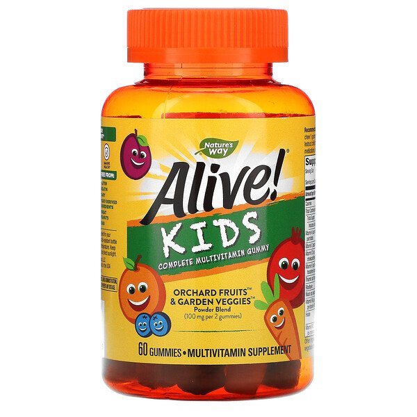 Мультивітаміни Alive! Multi-Vitamin Nature's Way, 60 жувальних цукерок