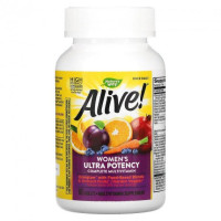 Поливитамины для женщин Nature's Way, Alive! "Once Daily Women's Ultra Potency" витамины и минералы с овощами, фруктами и травами 60 таблеток