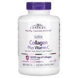 Гідролізований колаген 21st Century "Super Collagen Plus Vitamin C" з вітаміном С, 6000 мг (180 таблеток)