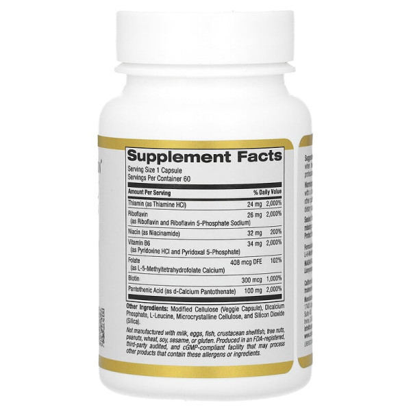Витамин B комплекс California Gold Nutrition Vitamin B Complex 60 Veg Caps
