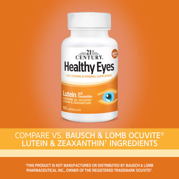 Комплекс Для Глаз с Лютеином и Зеаксантином 21st Century 60 капсул | HEALTHY EYES LUTEIN & Zeaxanthin 60 caps Комплекс Для Глаз с Лютеином и Зеаксантином 21st Century 60 капсул | HEALTHY EYES LUTEIN & Zeaxanthin 60 caps