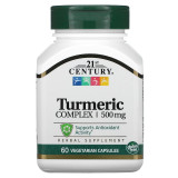 Куркума 500 мг 21st Century Turmeric Complex протизапальна дія 60 вегетаріанських капсул