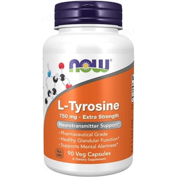  L-Tyrosine, Now Foods, 750 мг, 90 капсул