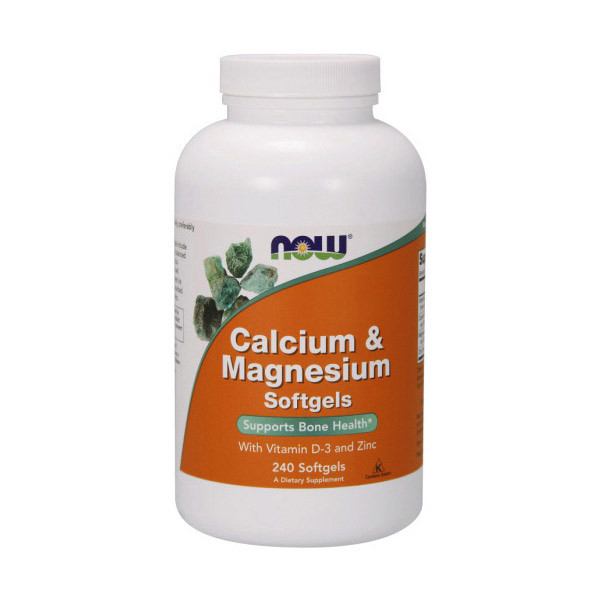 Кальций магний цинк Д3 Нау Фудс/Now Foods Calcium & Magnesium+vit. D+Zinc (240 softgels) / гелевые капсулы