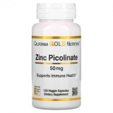 Пиколинат цинка California GOLD Nutrition "Zinc Picolinate" 50 мг (120 капсул) Пиколинат цинка California GOLD Nutrition "Zinc Picolinate" 50 мг (120 капсул)