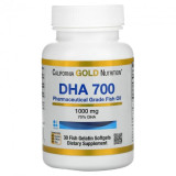 Жирні кислоти California Gold Nutrition DHA 700 Fish Oil Pharmaceutical Grade 1000 мг 30 капсул