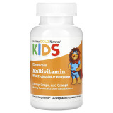 Вітаміни для дітей з пробіотиками California Gold Nutrition Kids Multivitamins with Probiotics & Enzymes 120 Chewable Tablets
