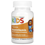 Вітаміни для дітей з пробіотиками California Gold Nutrition Kids Multivitamins with Probiotics & Enzymes 60 Chewable Tablets