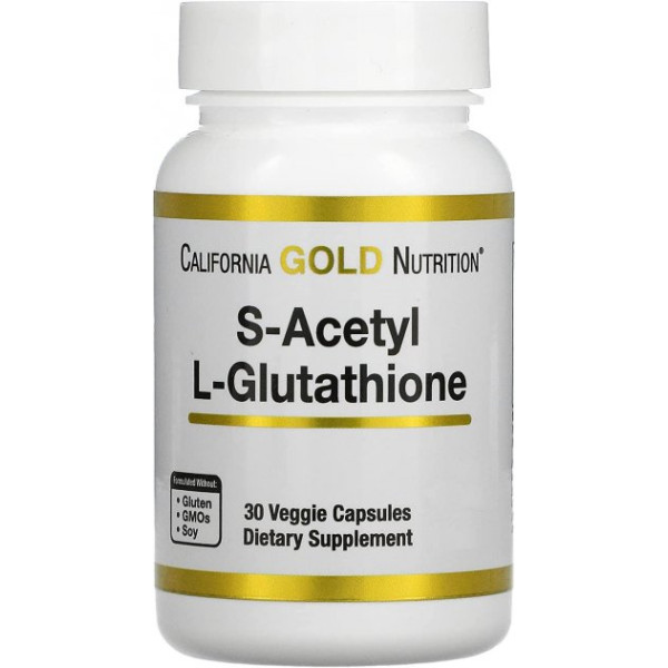 Спеціальний продукт California Gold Nutrition S-Acetyl L-Glutathione 30 капсул