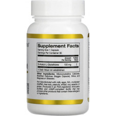 Спеціальний продукт California Gold Nutrition S-Acetyl L-Glutathione 30 капсул