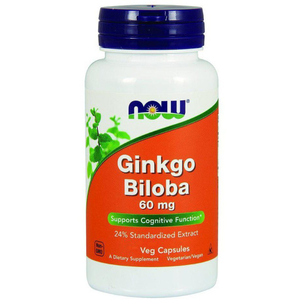 Гінкго Білоба Now Foods Ginkgo Biloba 60 mg (60 капсули)