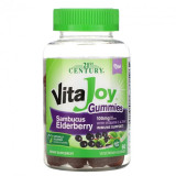 Жевательный витамин С с бузиной и цинком 21st Century VitaJoy Gummies Sambucus Elderberry, 60 мармеладок