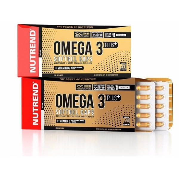 Жирные кислоты Nutrend Omega 3 Plus Softgel Caps 1000 мг (120 капсул) Жирные кислоты Nutrend Omega 3 Plus Softgel Caps 1000 мг (120 капсул)