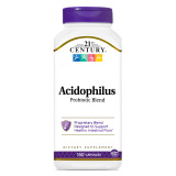 Смесь пробиотиков Ацидофилус 21st Century "Acidophilus Probiotic Blend" пробиотическая смесь 4 штаммов, 1 млрд КОЕ (150 капсул) Смесь пробиотиков Ацидофилус 21st Century "Acidophilus Probiotic Blend" пробиотическая смесь 4 штаммов, 1 млрд КОЕ (150 капсул)