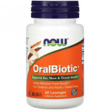 Пробиотики оральные NOW Foods "OralBiotic" здоровье полости рта и горла (60 пастилок)