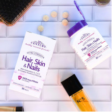 Мультивітамінний комплекс Hair Nails Skin 21st Century, добавка для волосся, шкіри та нігтів, підвищена сила дії, 90 таблеток