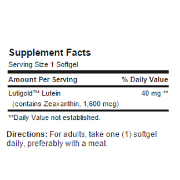 Lutein 40 mg with Zeaxanthin 60 softgels
