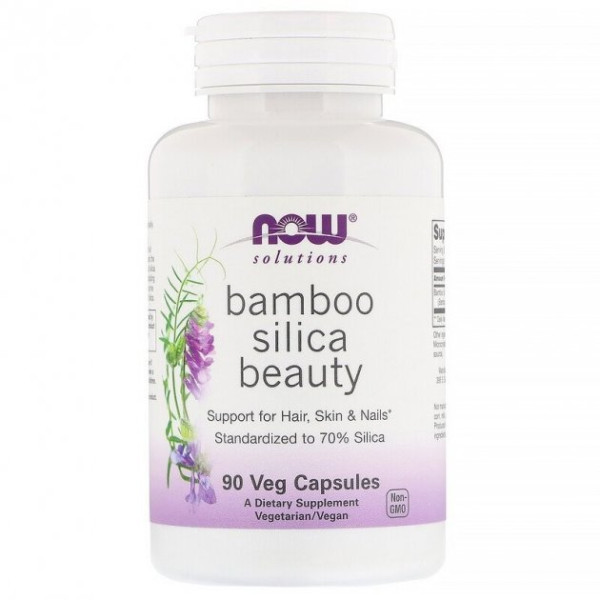 Натуральная добавка Now Foods Bamboo Silica Beauty 90 капсул