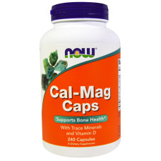 Кальций и магний в капсулах, Cal-Mag Caps, Now Foods, 240 капсул
