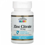 Цинк цитрат Zinc Citrate 21st Century 50 мг, 60 таблеток