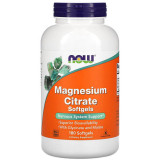 Біодобавка NOW Magnesium Citrate 400 мг 180 гелевих капсул