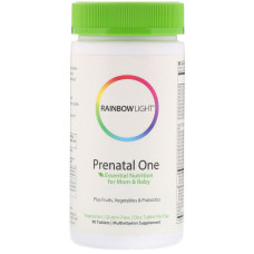 Rainbow Light, Prenatal One, пренатальні вітаміни, 90 таблеток