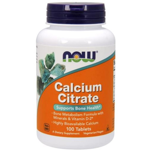 Кальций цитрат с минералами, Calcium Citrate, Now Foods, 100 таблеток