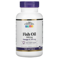 Жирные кислоты 21st Century Fish Oil 1000 мг 120 гелевых капсул