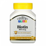 Витамины и минералы 21st Century Biotin 800 mcg, 110 таблеток