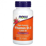 Витамины NOW Vitamin D-3 1000 IU Softgels 180 капсул