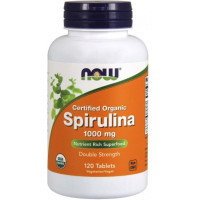 Спіруліна Now Foods Spirulina 1000 mg certified organic (120 таб) нау фудс