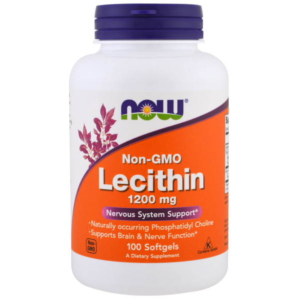 Біодобавка Лецитин NOW foods Lecithin 1200 mg (100 капсул)