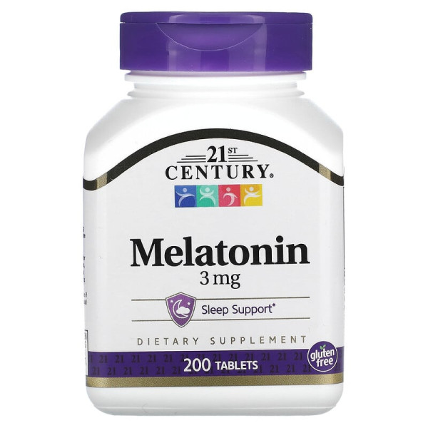 Мелатонин 21st Century Melatonin 3 мг 200 таблеток