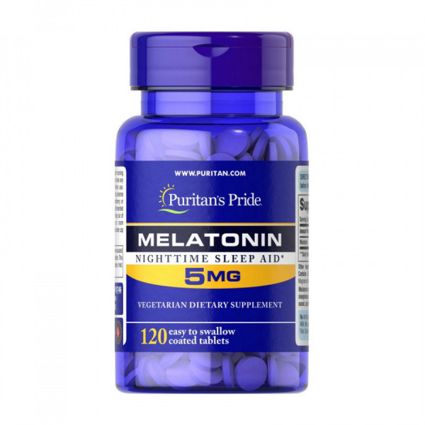 Мелатонін Melatonin Puritan's Pride 5 мг, 120 капсул