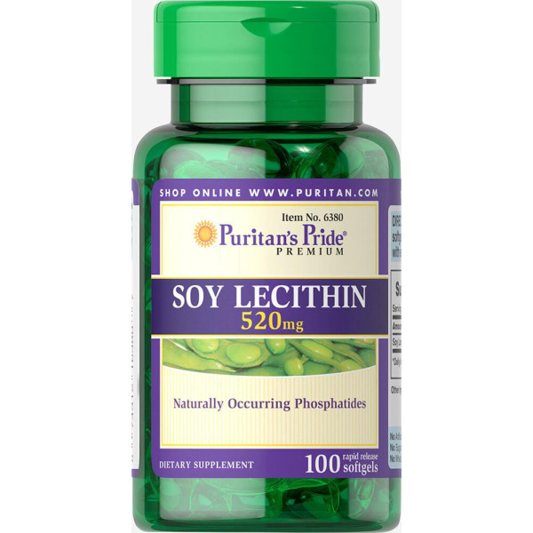 Soy Lecithin 520 mg 100 softgels