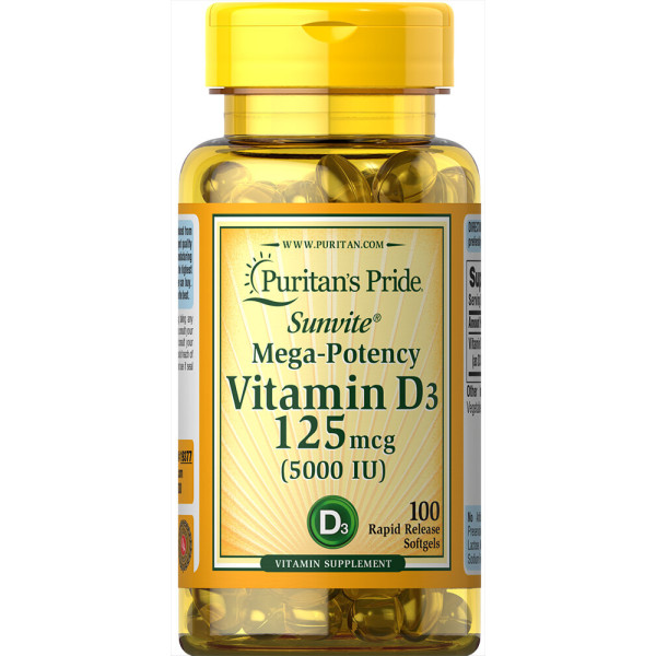 Vitamin D3 125mcg 100softgels