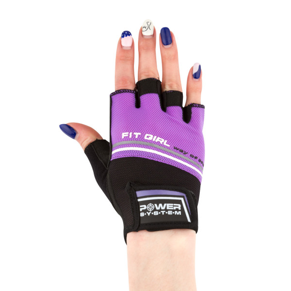 Рукавички для фітнесу та важкої атлетики POWER SYSTEM FIT GIRL EVO PS-2920 PURPLE